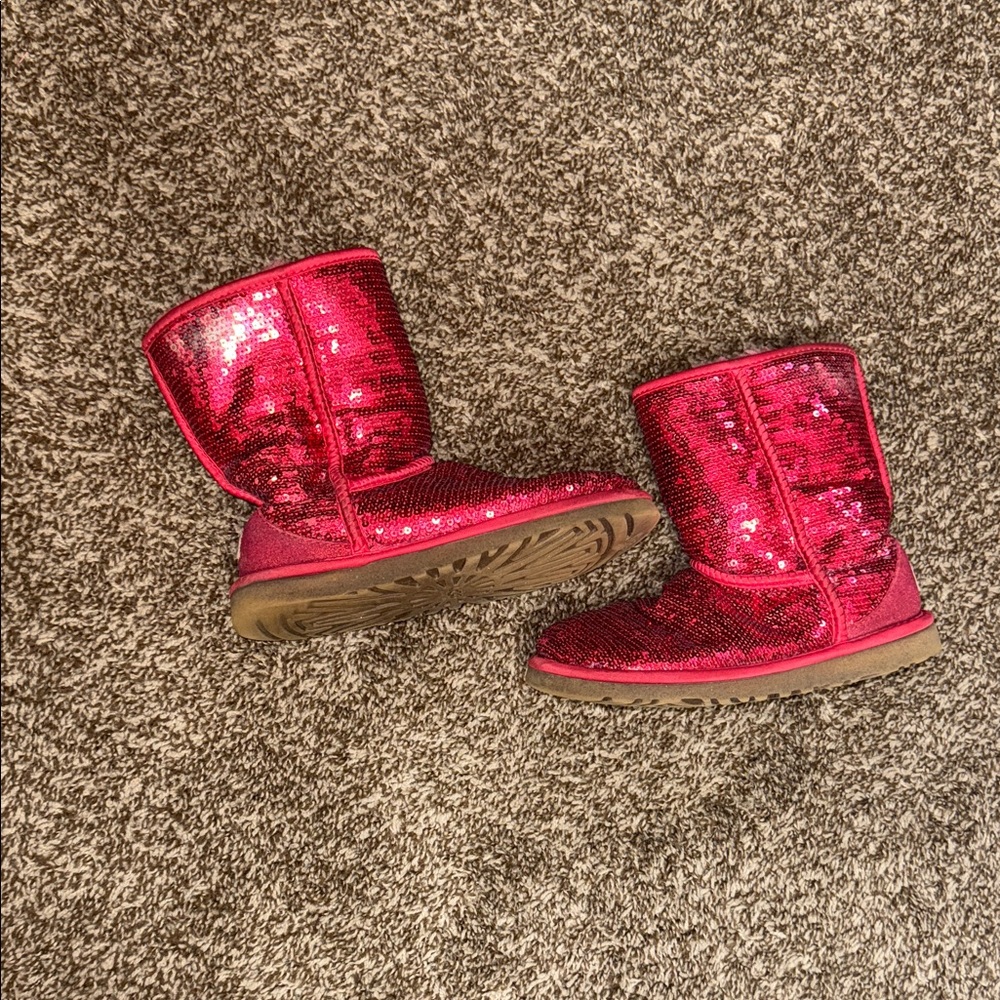 UGG Glittering Red Sequin Boots